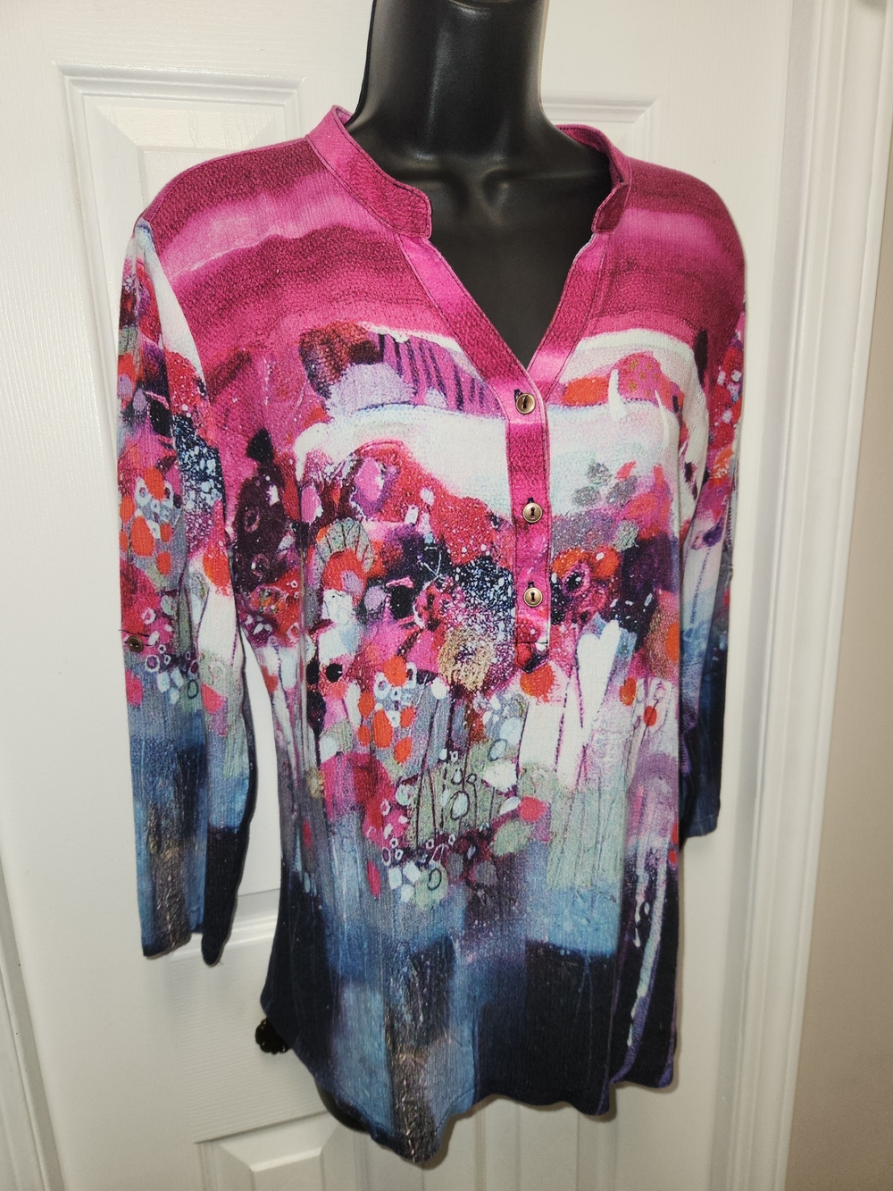 🍉Button-Front Tunic Top - Picture 6 of 6